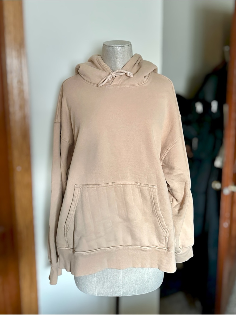 Aritzia TNA Cozy Fleece Women’s Hoodie in Tan/Beige